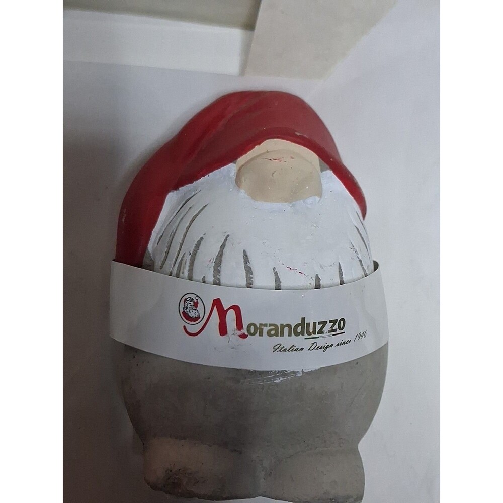 4.75 Inch Moranduzzo Christmas Santa Clay Figurine Red Hat Italy New